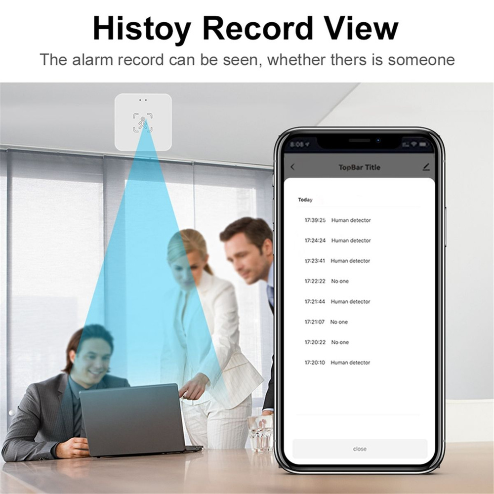 Tuya WIFI Датчик присутствия человека 24G Радар миллиметровых волн ...
