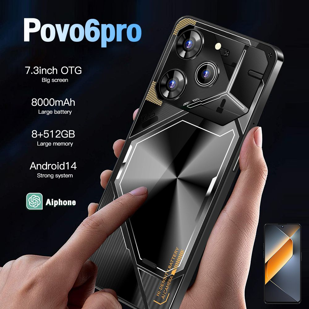 Мобильный телефон POVA 6 Pro 5G, черный #1