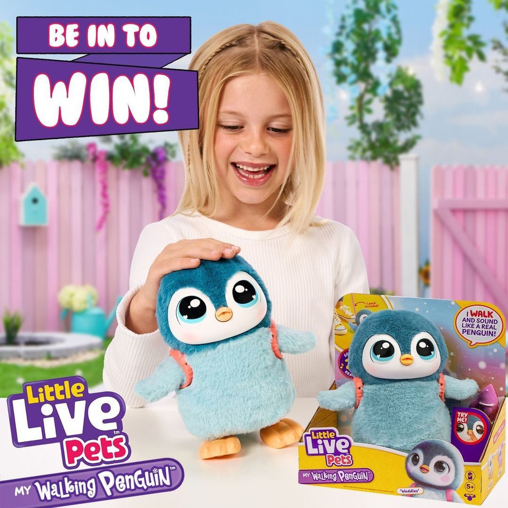 Little Live Pets My Walking Penguin Waddles Soft and Cuddly Interactive Toy Penguin That Walks Dances and Flaps It s Wings. 25 Sounds and Reactions OZON 1697561529