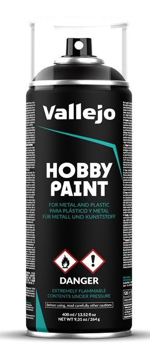 Аэрозольная грунтовка Vallejo серии Aerosol - Black (400 мл) #1