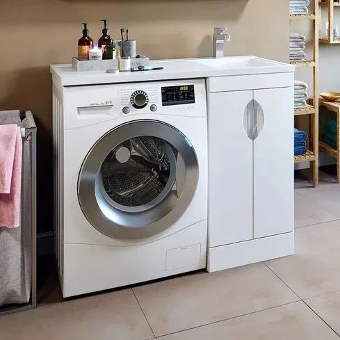 Runo Тумба с раковиной, Лира 45, L, под стиральную машину, раковина ...