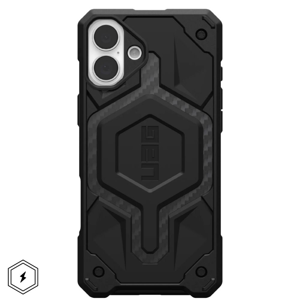 Чехол с поддержкой MAGSAFE Uag Monarch Pro для iPhone 16 6.1", цвет карбон (Carbon Fiber)  #1