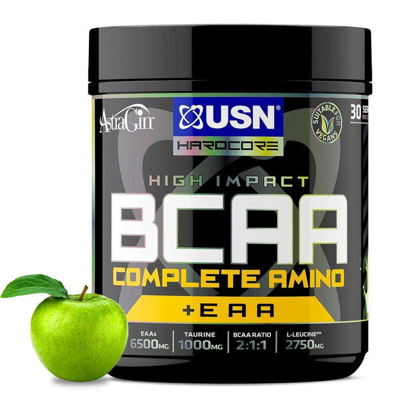 Комплекс аминокислот, USN BCAA Complete Amino EAA+ 400 грамм со вкусом Яблоко  #1