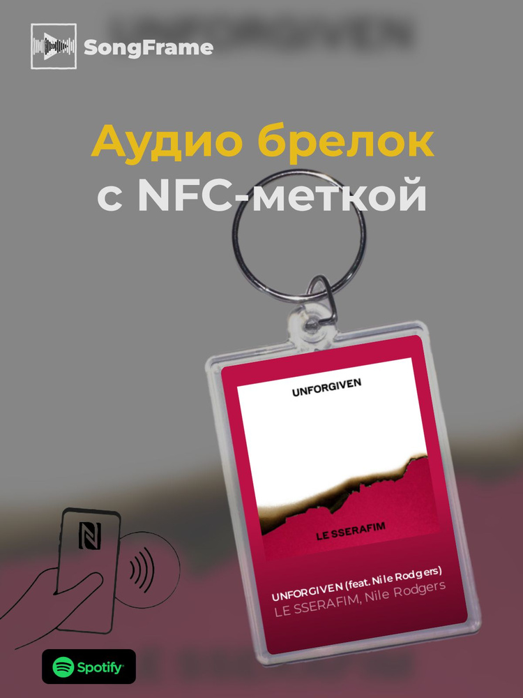 Брелок Spotify с NFC Трек: LE SSERAFIM, Nile Rodgers - UNFORGIVEN (feat. Nile Rodgers) #1