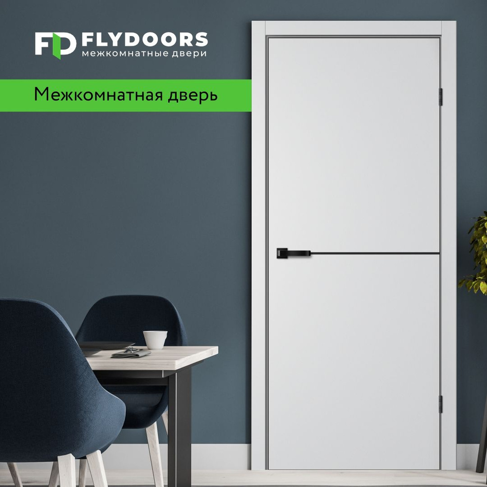 Дверь межкомнатная FLYDOORS комплект Коллекции AURA FUSION FN32 Серебристый, 900*2000  #1