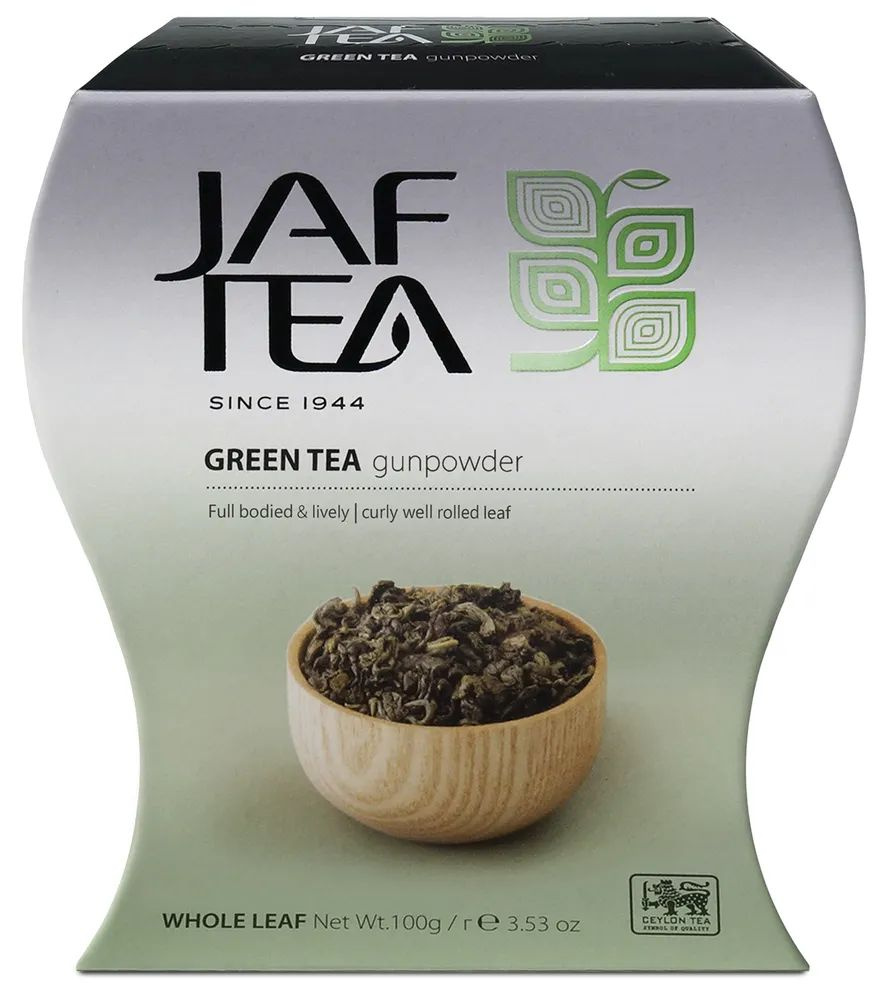 Чай цейлонский JAF TEA "Gunpowder" зеленый листовой, сорт Gunpowder, 100 г.  #1