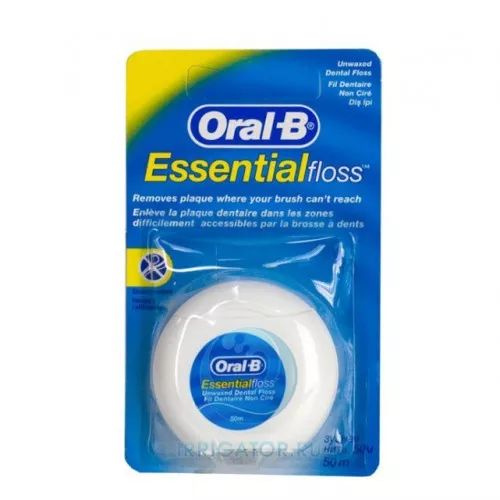 Зубная нить Oral-B Essential, невощеная, 50 м #1