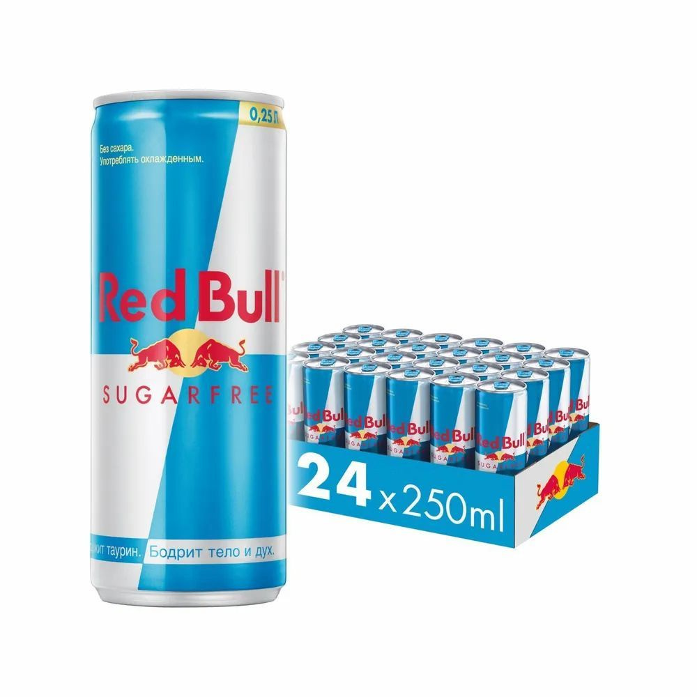 Напиток энергетический Ред Булл без сахара 250 мл / Red Bull Sugarfree ...