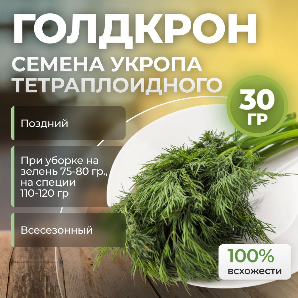 ГОЛДКРОН семена укропа, 30 гр. (Enza Zaden / ALEXAGRO). Высокоурожайный, поздний гибрид для круглогодичного #1