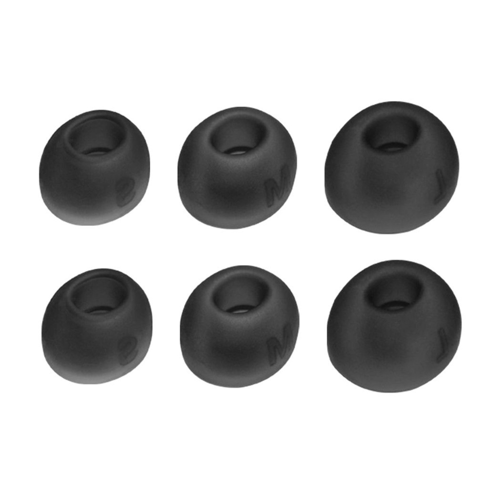 Силиконовые насадки для наушников JBL TUNE BUDS - полупрозрачные черные, 1 комплект #1