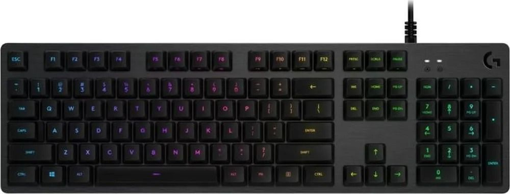 Logitech G Игровая клавиатура проводная G512, (GX Brown), Английская раскладка, черный  #1