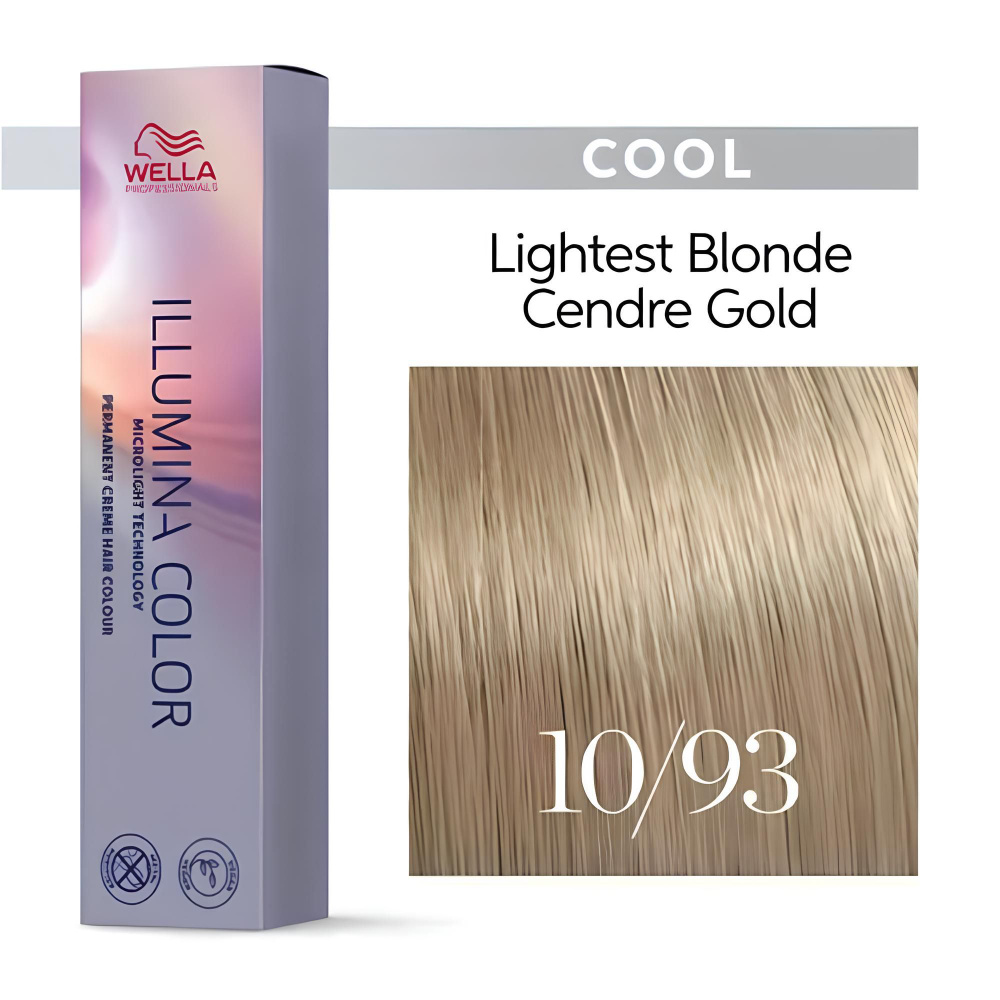 Wella Professionals Illumina Color Профессиональная стойкая крем-краска для волос 10/93 яркий блонд золотистый #1