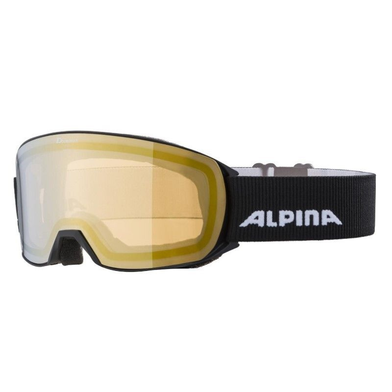 Маска горнолыжная ALPINA Nakiska Q-Lite Black Matt/Q-Lite Gold S1 (M) #1