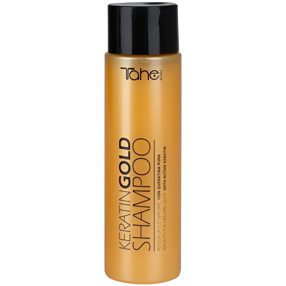 Шампунь с кератином для придания блеска волосам 300 мл Tahe BOTANIC KERATIN GOLD SHAMPOO  #1