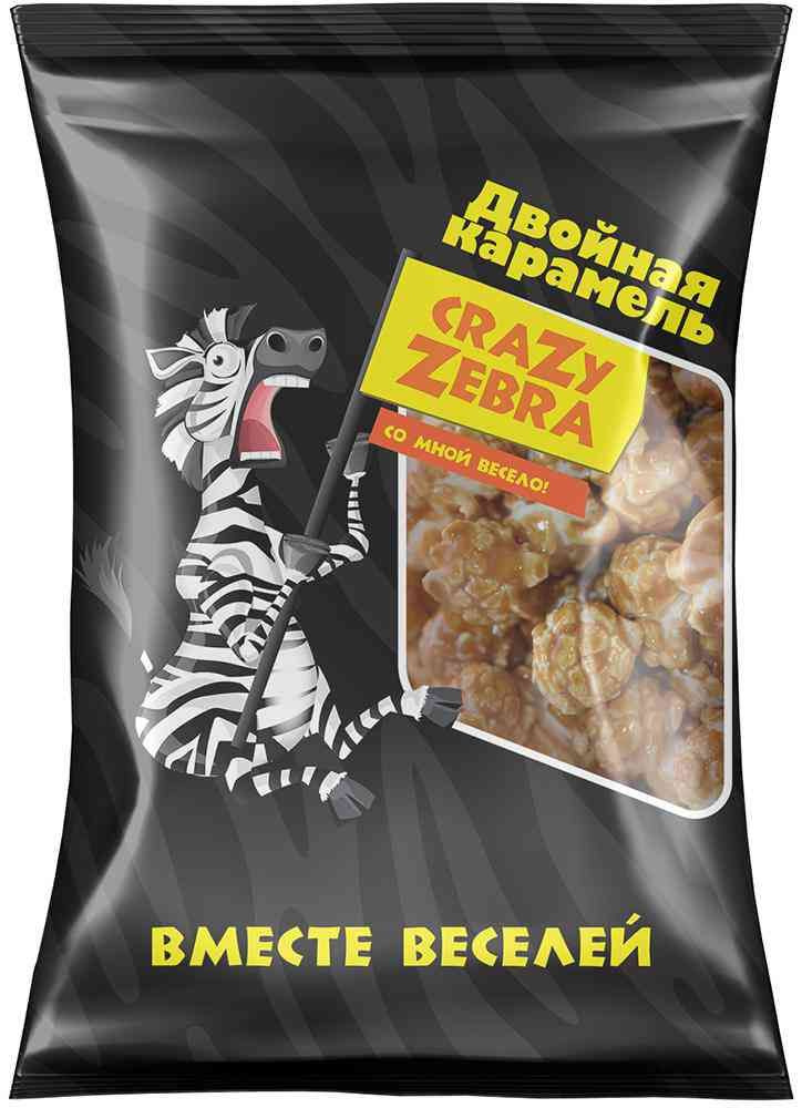 Попкорн Crazy Zebra Карамель, 200 г, 1 шт #1