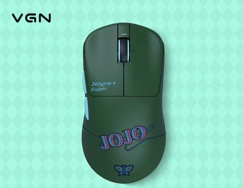 VGN Игровая мышь беспроводная Мышь VGN Dragonfly F1PRO JOJO Co-branded Wireless 2.4G Mouse, темно-зеленый #1