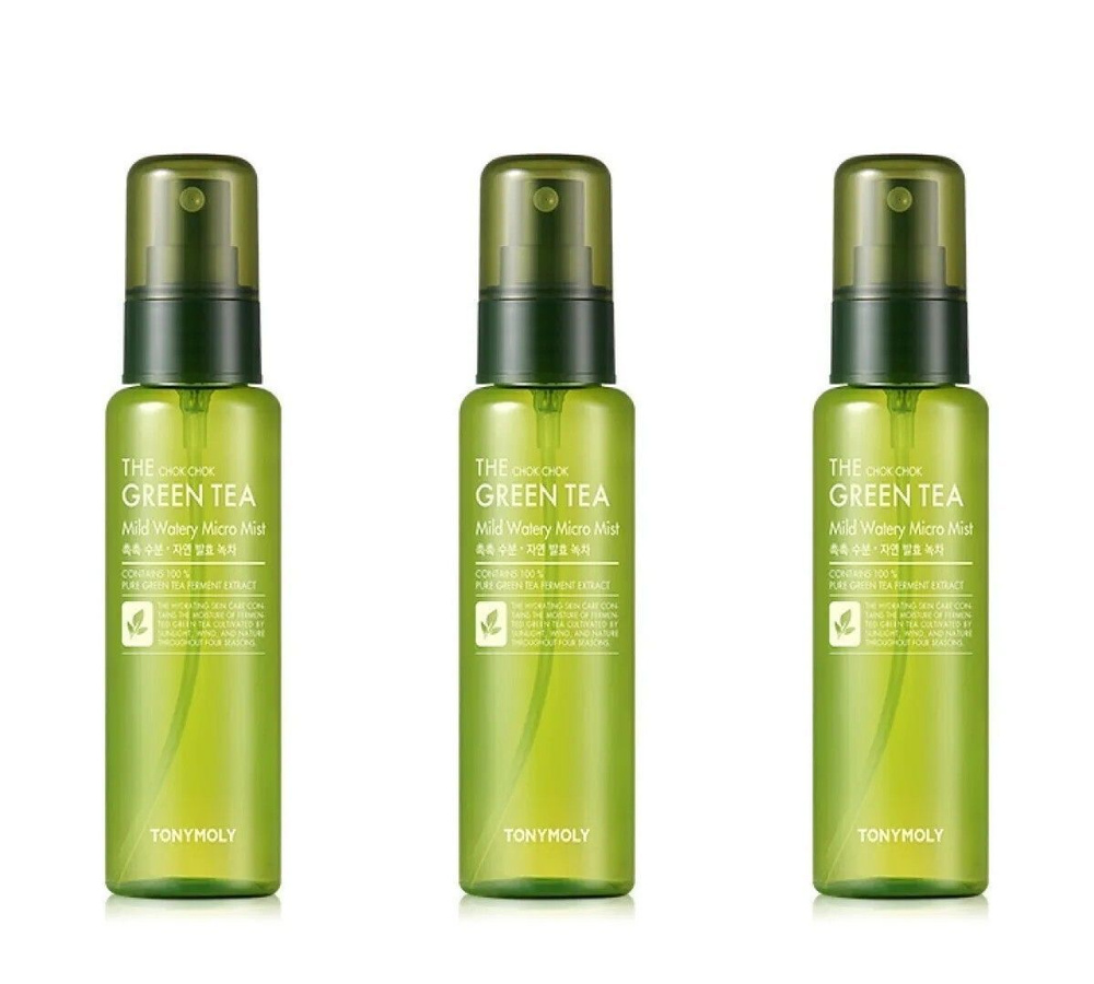 Tonymoly Увлажняющий мист для лица The Chok Chok Green Tea Mild Watery Micro Mist, с экстрактом зеленого #1