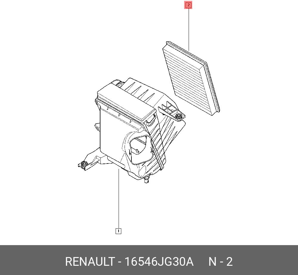 Renault Фильтр воздушный арт. 16546JG30A, 1 шт. #1