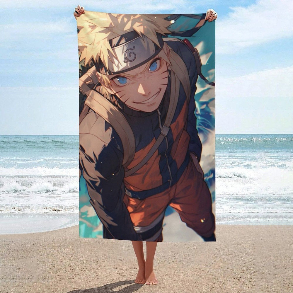 Naruto Полотенце для ванной, Полиэфирное волокно, 80x130 см, разноцветный, 1 шт.  #1