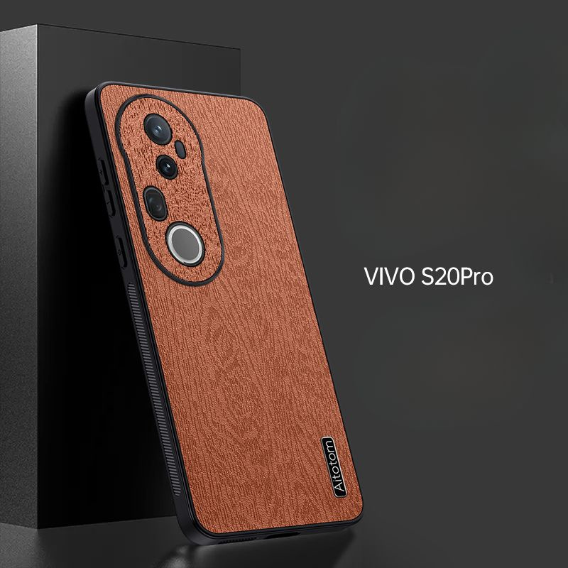 Чехол для VIVO (Виво)S20 PRO с кожаный текстурой дерева, защитой от отпечатков пальцев , полной защитой #1