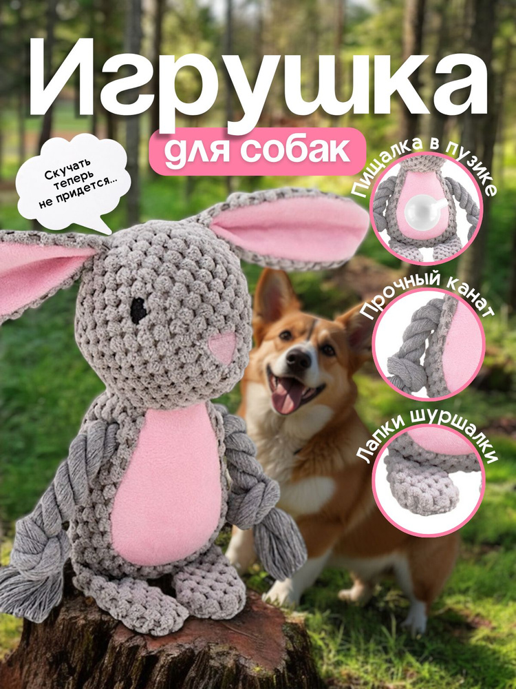 Игрушки для собак / Мягкая игрушка для собак мелких, средних и крупных ...