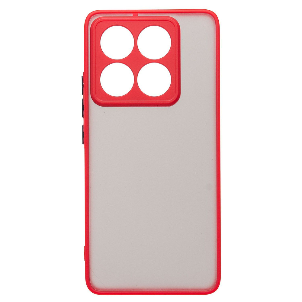 Чехол для Xiaomi 14T Pro (2407FPN8EG) пластиковый с окантовкой <красный> #1