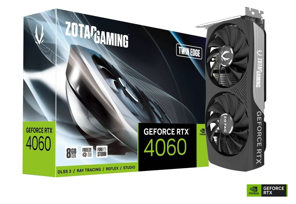 Видеокарта ZOTAC GeForce RTX 4060, 8 ГБ PCI Express 4.0 HDMI