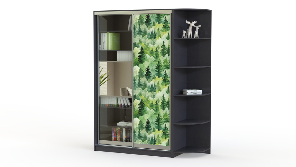 BestMebel Шкаф-купе, 120х55х200 см #1