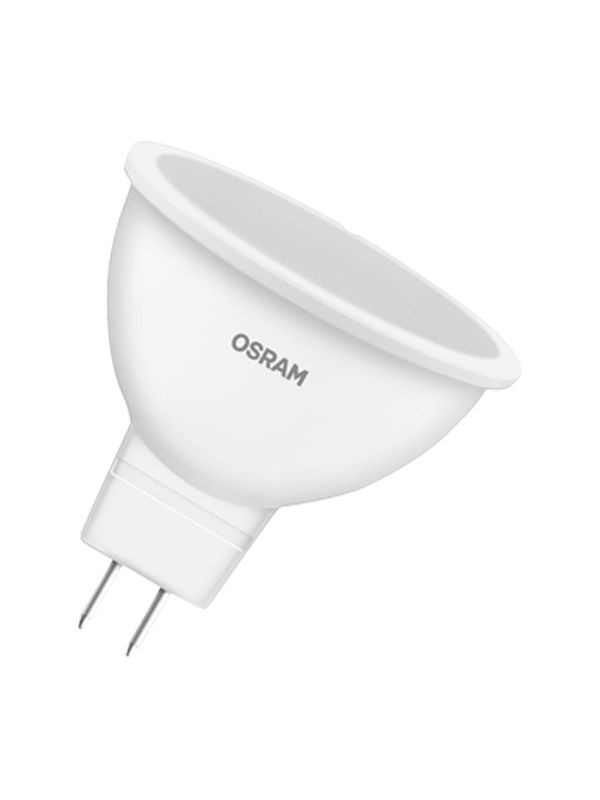 Светодиодная лампочка Osram 10 Ватт GU5.3 холодный белый 6500K спот матовая, LED Value 865, MR16, 800лм #1