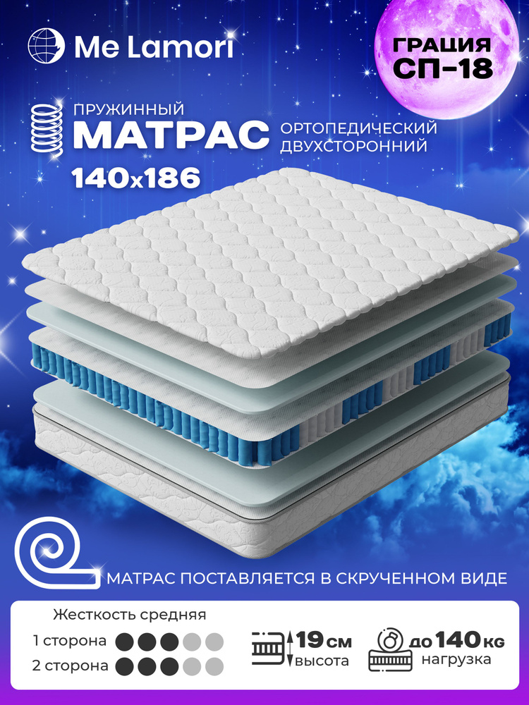 Матрас MeLamori Грация, 140х186 см, Независимые пружины #1