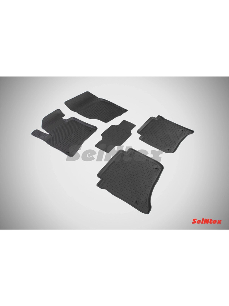 Резиновые коврики с высоким бортом для Volkswagen Touareg II 2010-2017 Seintex 82716 #1