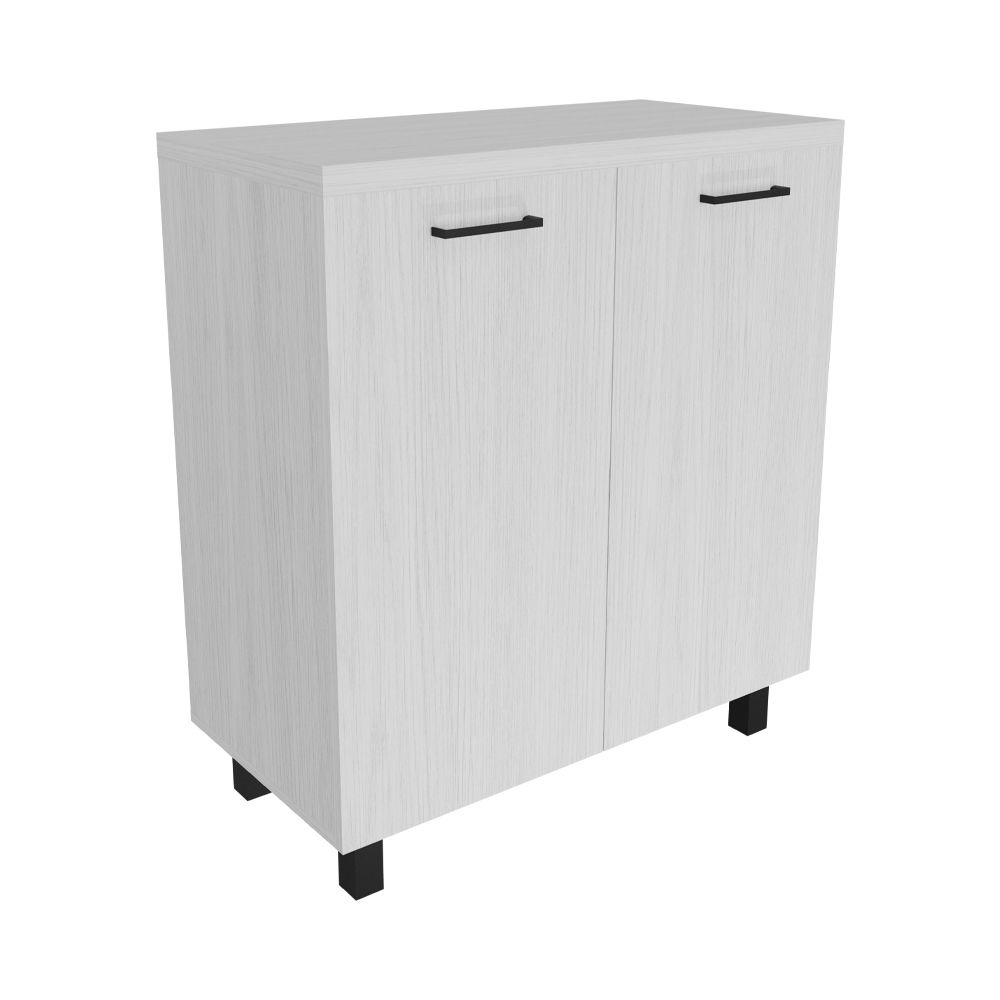 Тумба офисная / креденция 2 двери ПР501, р.800х400х900, Ясень Анкор белый #1