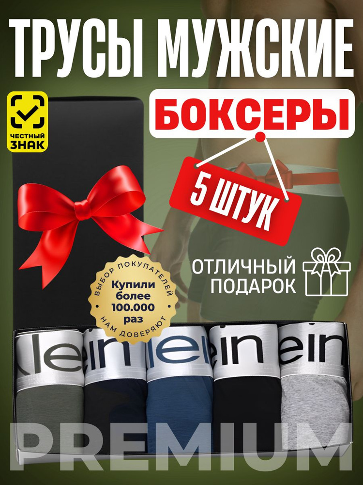 Комплект трусов боксеры SunState трусы мужские набор, 5 шт #1