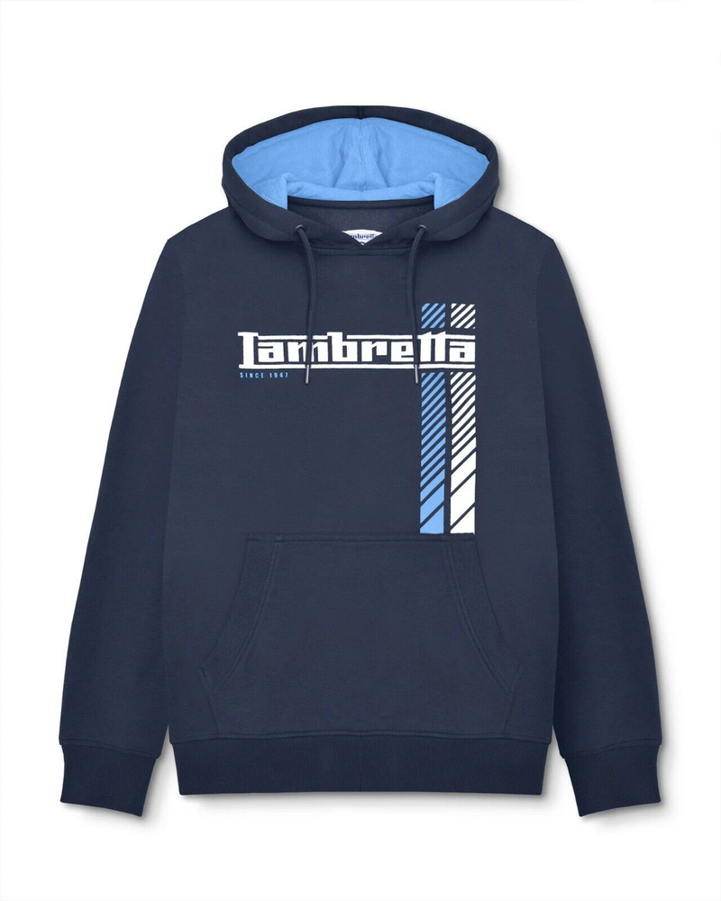 Худи Толстовка Mens Lambretta Racing Stripe Pull Over Sweatshirt Hooded Hoodie Sizes M to 4XL #1