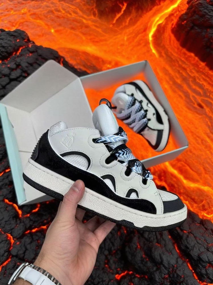 Кроссовки Lanvin Curb Leather Sneakers #1