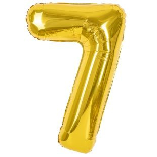 Шар цифра "7", золото, 102 см. #1
