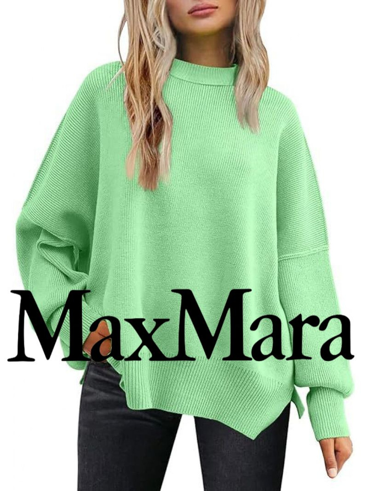 Свитер Max Mara Осенне-зимняя коллекция: минималистичный вязаный свитер с круглым вырезом #1