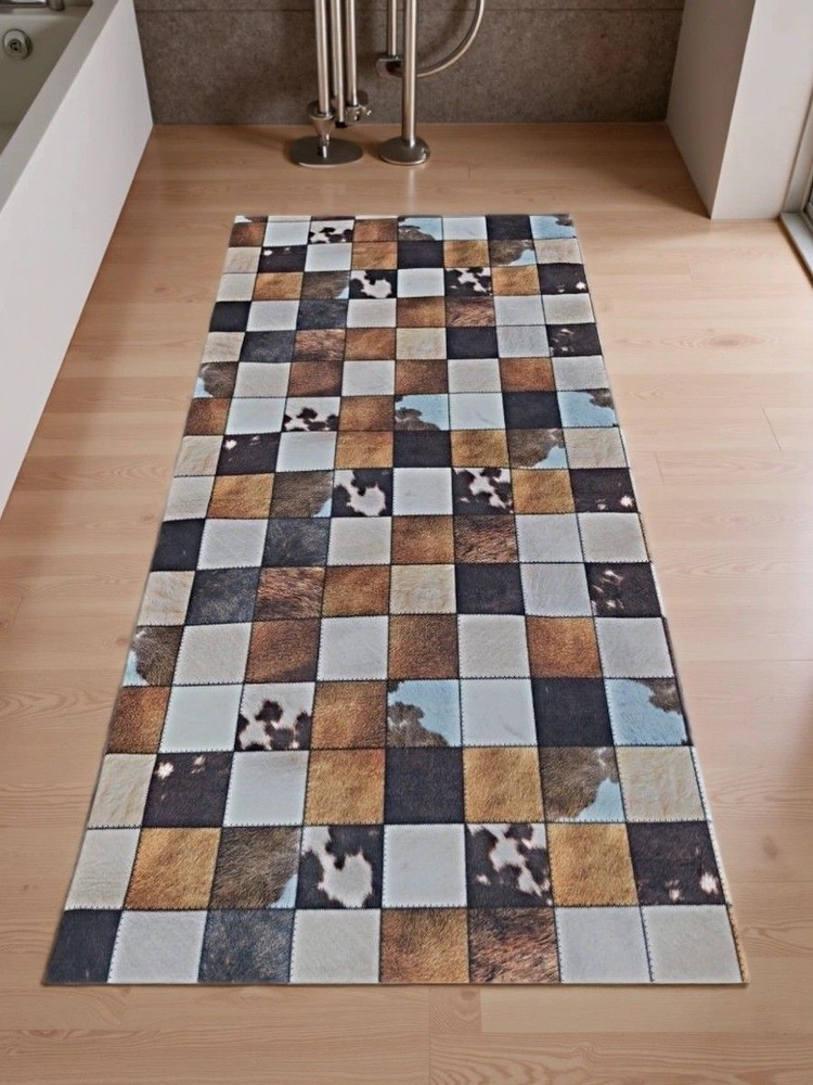 Ковер безворсовый на нескользящей основе ширина 78 см длина 260 см #1