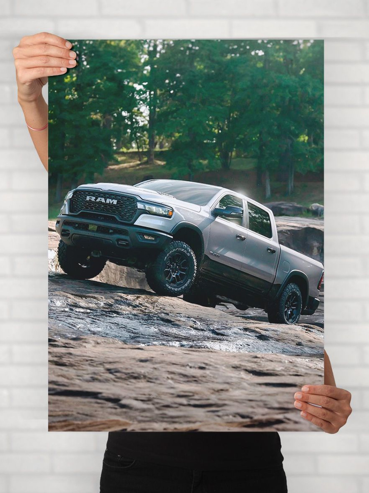 Плакат на стену для интерьера Легенды Авто (Додж Рам - Dodge Ram 1) - Постер по машине формата A1 (61x84 #1