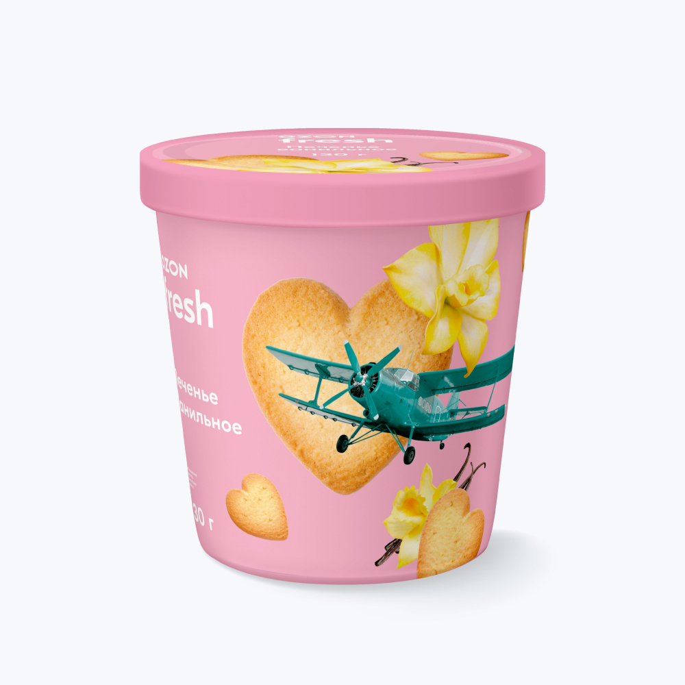 Печенье ванильное в стаканчике 130 г, Ozon fresh #1