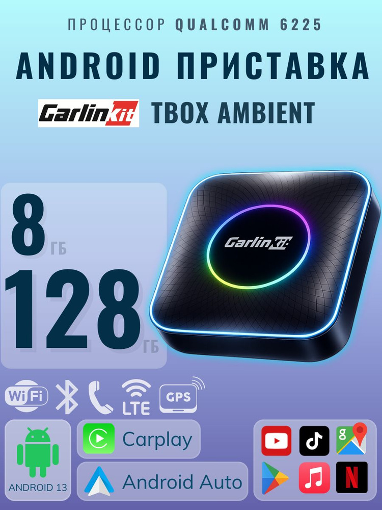 Carlinkit TBox Ambient 8/128 (UFS)- Android приставка к магнитоле