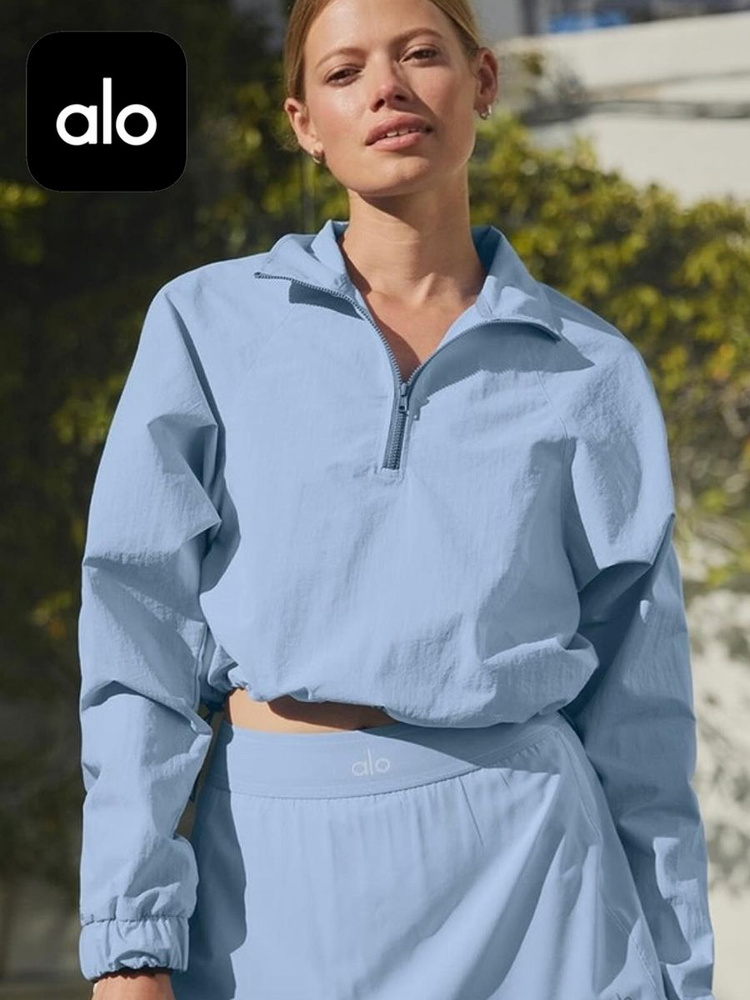 Куртка Alo Yoga Cropped 1/4 Zip Alumni Pullover #1
