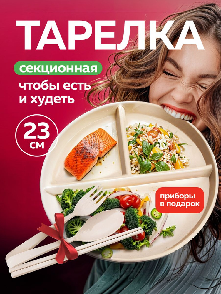Тарелка для похудения секционная для ПП питания #1