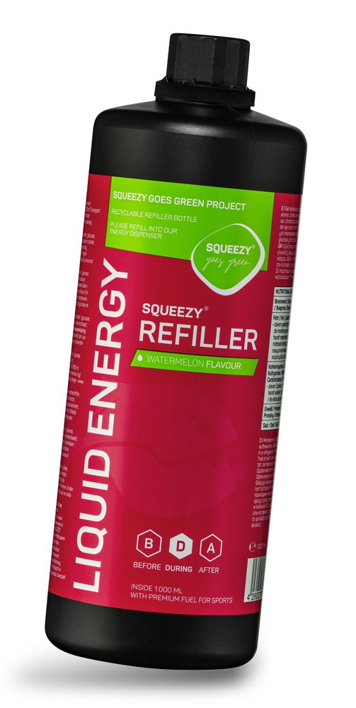 Гель питьевой с электролитами SQUEEZY LIQUID ENERGY, 1000 мл, (Арбуз), #1