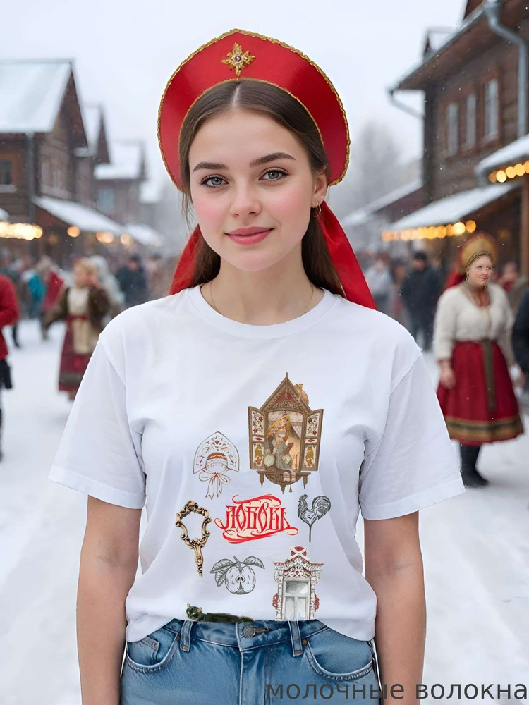 Футболка Zara Русское 1 шт #1