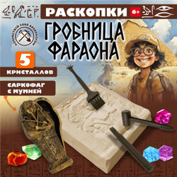 Игра Раскопки "Гробница фараона" для девочек для мальчиков Набор для опытов и экспериментов. Подарок на день рождения, для мальчика, для девочки. Десятое королевство