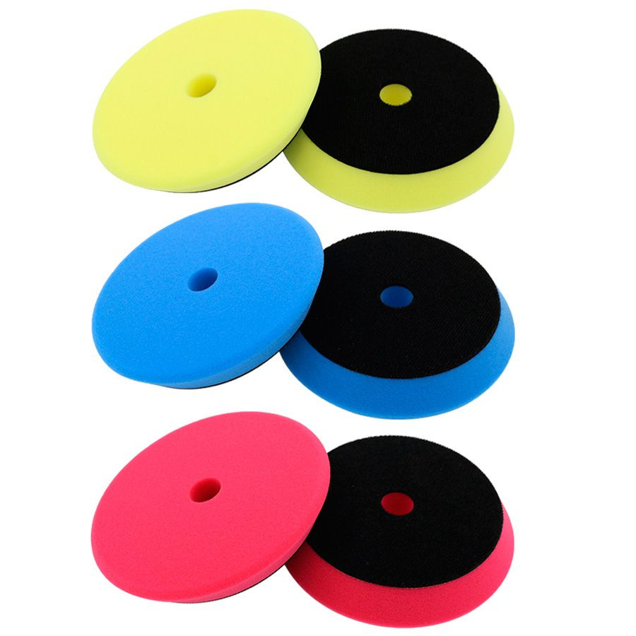 Круги полировальные скошенный край, набор для полировки авто 5 шт 125/ ...