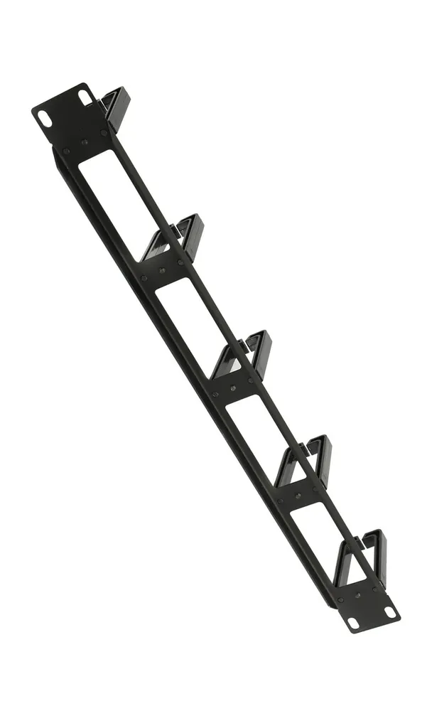 Панель-органайзер кабеля 19" 1U 5bites CM-103B, 5 колец, горизонтальный кабельный менеджер для серверного шкафа, вариант, фото 2