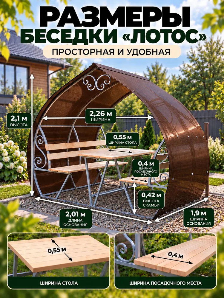 Металлосфера Беседка, вариант, фото 3