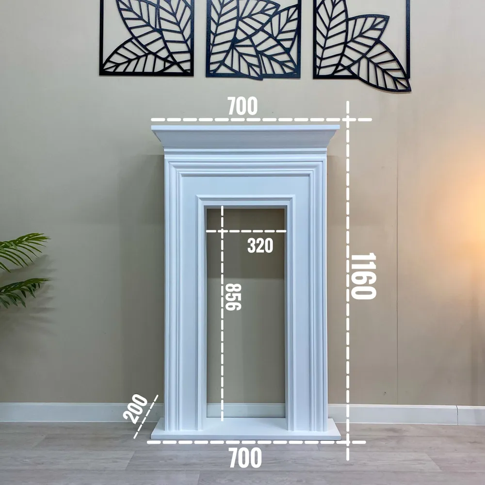 Kamin_decor_msk Декоративный камин Токио 115х140х30, голубой, 116x70x20, фото 2